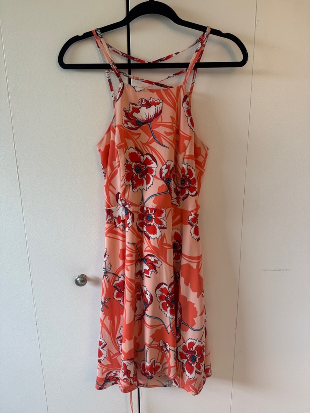 Charlotte Russe | Coral Floral Strappy Mini Dress